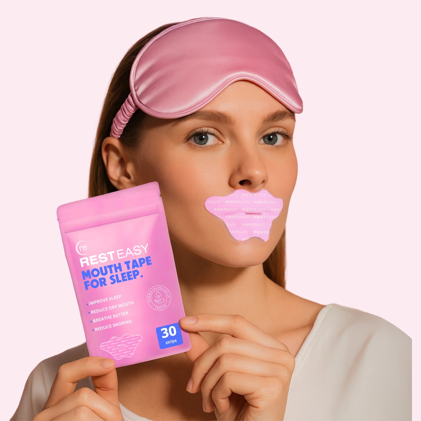 Rest Easy Mouth Tape (Pink Edition) One Month Supply