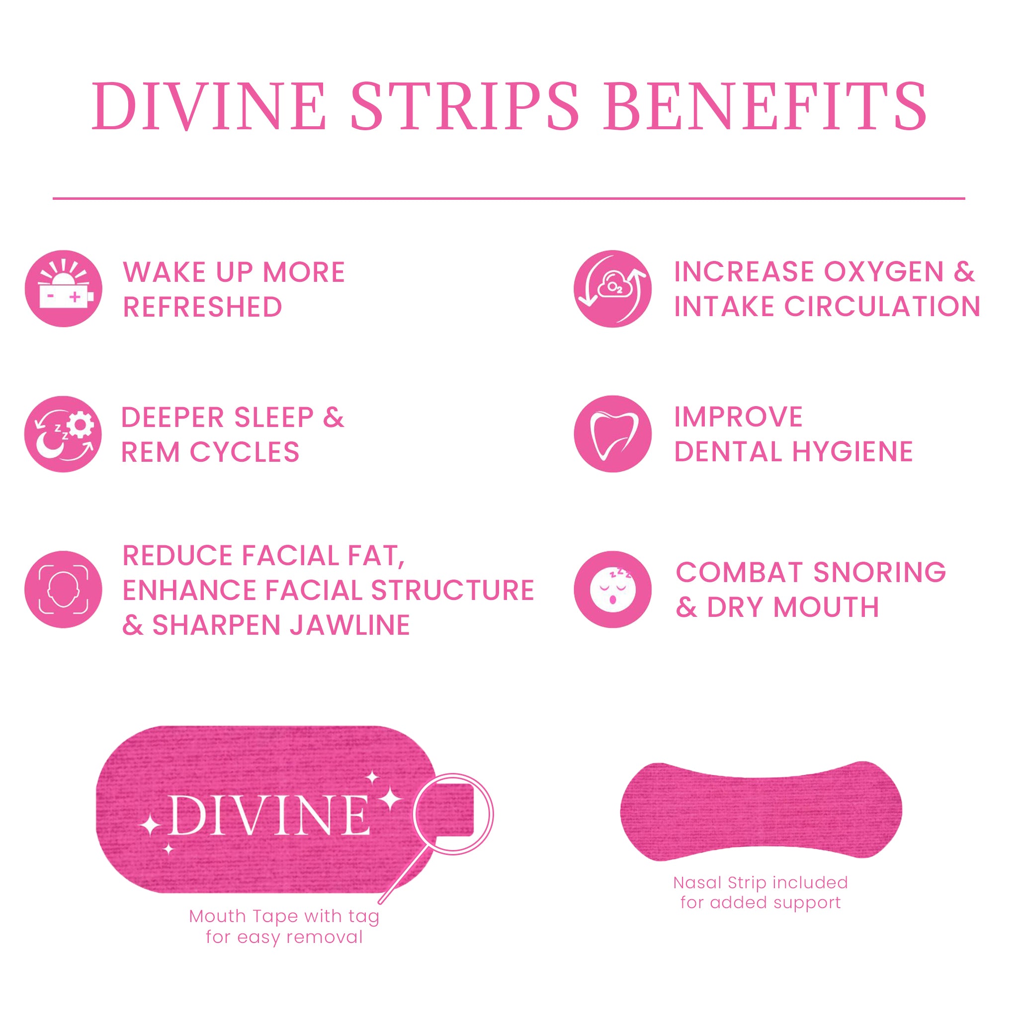 DIVINE MOUTH TAPE & NASAL STRIP COMBO (30 DAY SUPPLY)